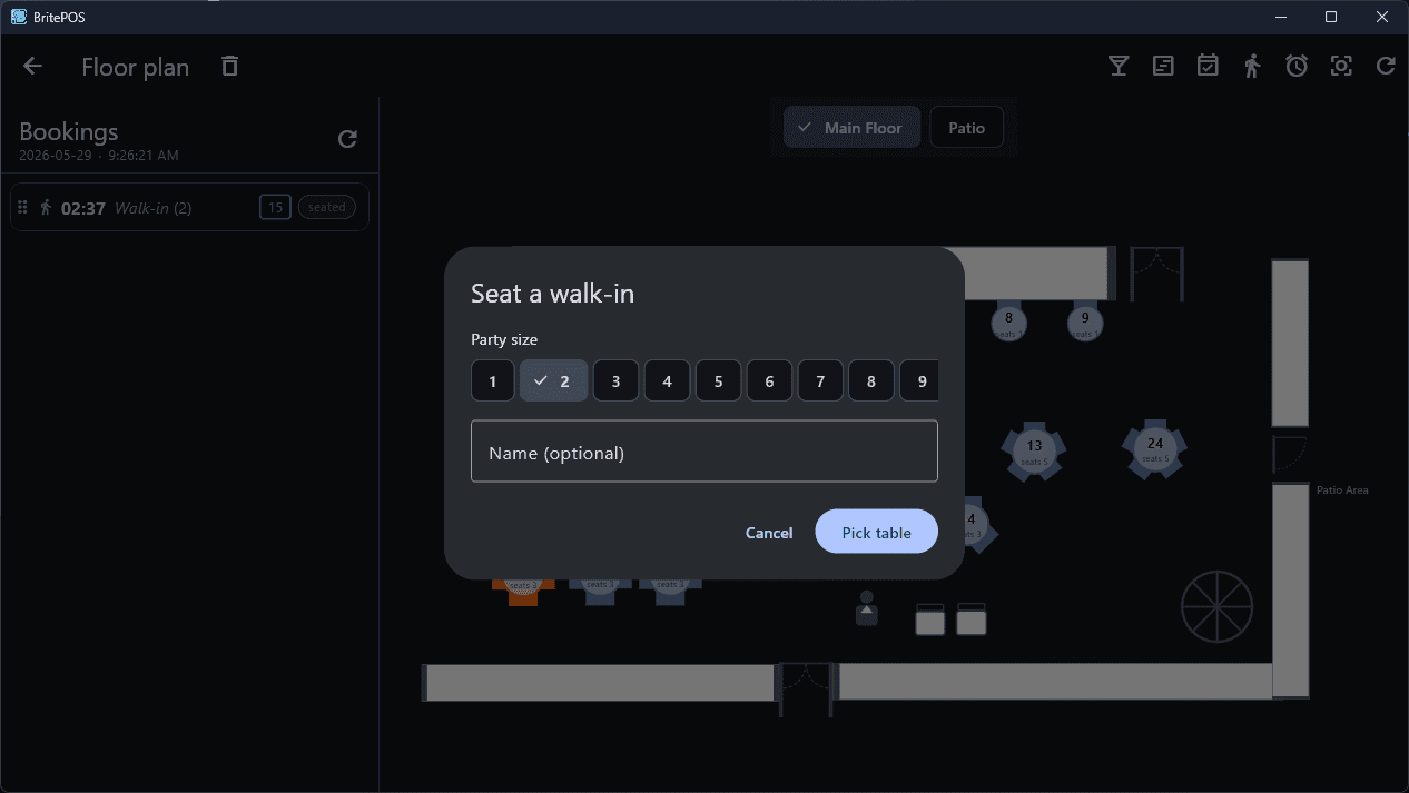 Cashier workflow step 6